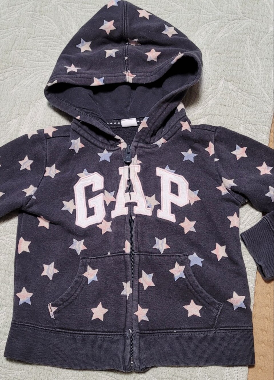 💜2 for $10💜 Bundle and save Navy Zip Hoodie with Pink & White Stars